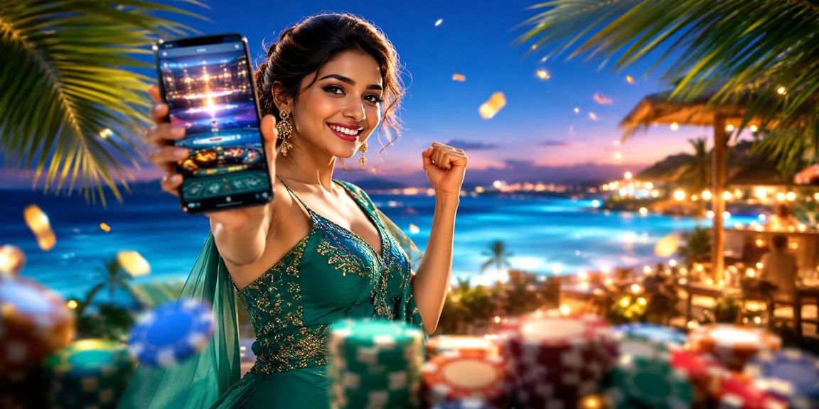 সেন্ট মার্টিনে মোবাইলে ক্যাসিনো গেম খেলছেন একজন বাংলাদেশি মডেল